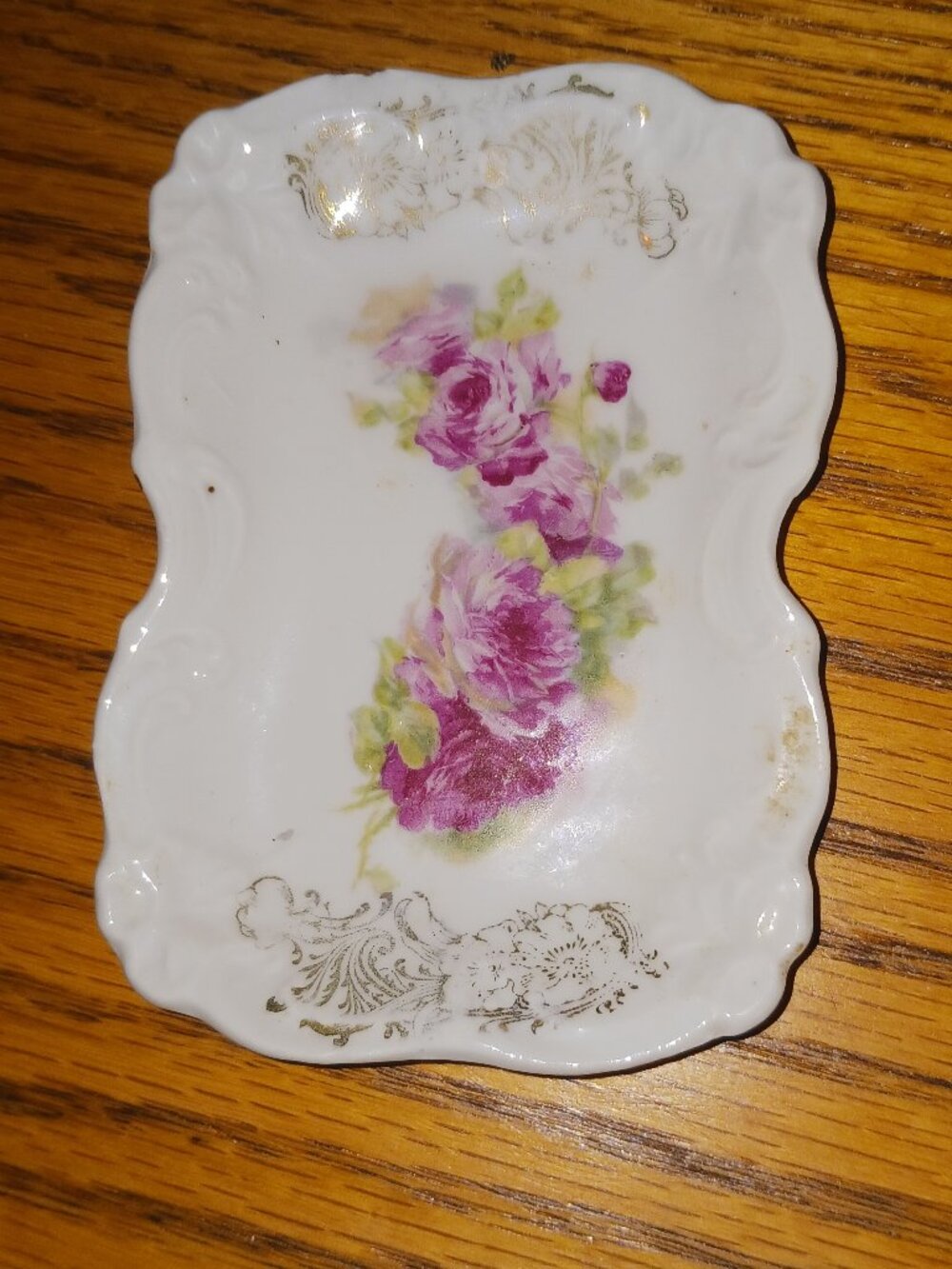 Small Vintage Rose trinket dish